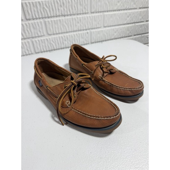 Polo Ralph Lauren Other - POLO RALPH LAUREN Men's Bienne Leather Boat Shoes Tan US 9